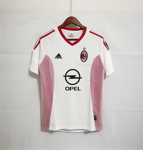 AAA Quality AC Milan 02/03 Away White Soccer Jersey